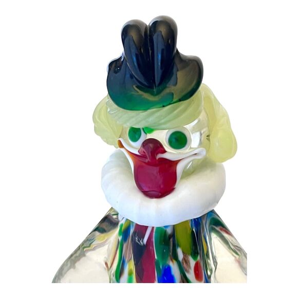 Murano Art Glass 7.5" Guitar Chitarra CLOWN FIGURINE Venice Italy Gondola Tag - Picture 9 of 10